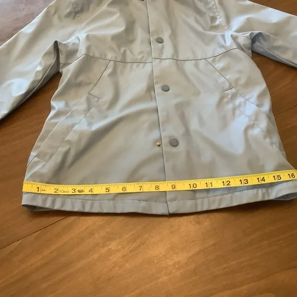 Zara Kids Hooded Raincoat Size 110 (4-5 Years) Blue Jacket - Picture 10 of 13